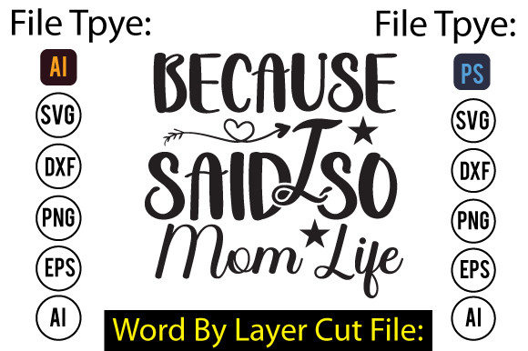 Because I Said So Mom Life SVG Review