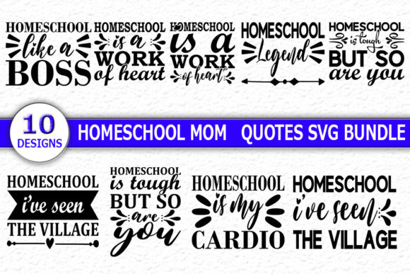 Homeschool Mom Quotes SVG Bundle: A Stitch Test