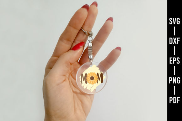 Mom Keychain SVG: Acrylic Design for Embroidery