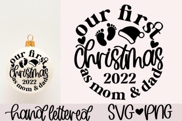 Our First Christmas As Mom Dad SVG Review